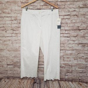 Coldwater Creek Ivy Evelet Crop Sateen White 14